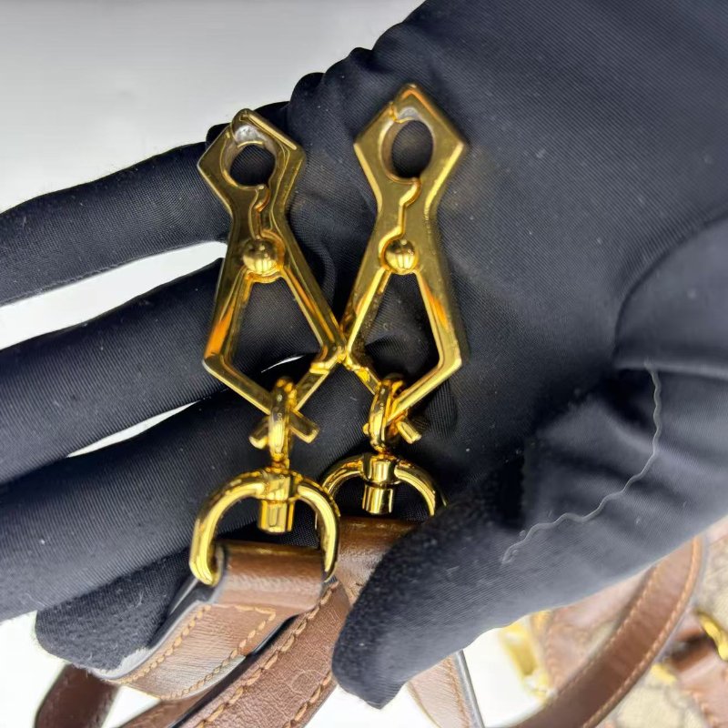 古馳 1955 系列馬銜扣老花貝殼包-20