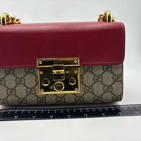 古馳 Padlock 系列小號拼色鏈條包