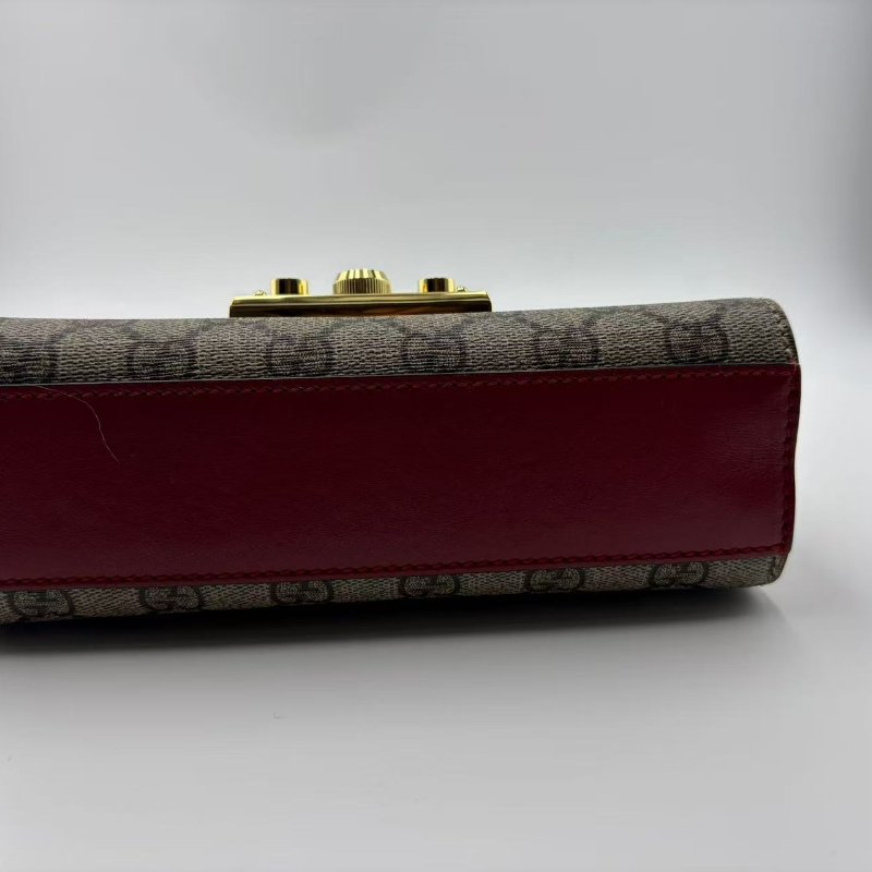 古馳 Padlock 系列小號拼色鏈條包-12