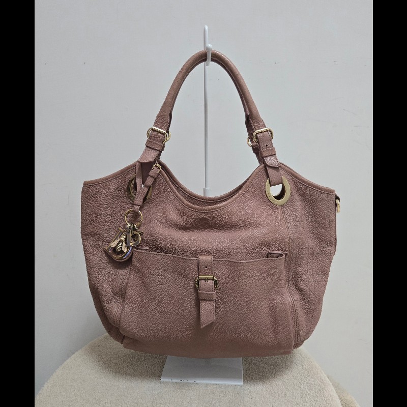 Dior 迪奧 Bee 蜜蜂系列 Hobo 肩背包 氣質玫瑰粉 附原廠標籤-0