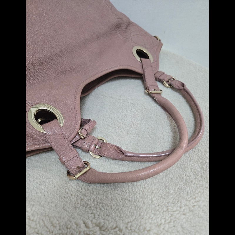 Dior 迪奧 Bee 蜜蜂系列 Hobo 肩背包 氣質玫瑰粉 附原廠標籤-5