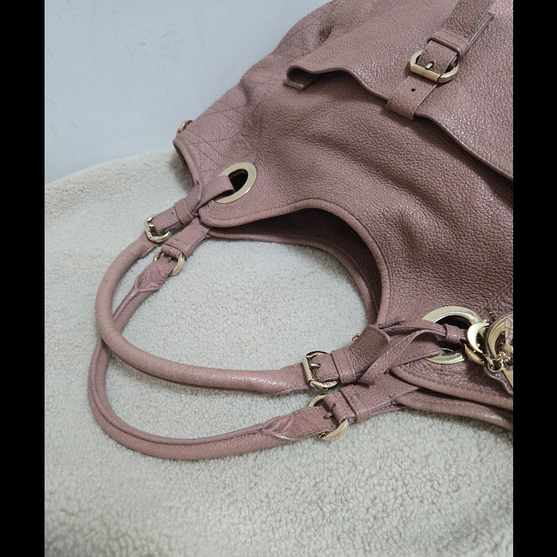 Dior 迪奧 Bee 蜜蜂系列 Hobo 肩背包 氣質玫瑰粉 附原廠標籤-6