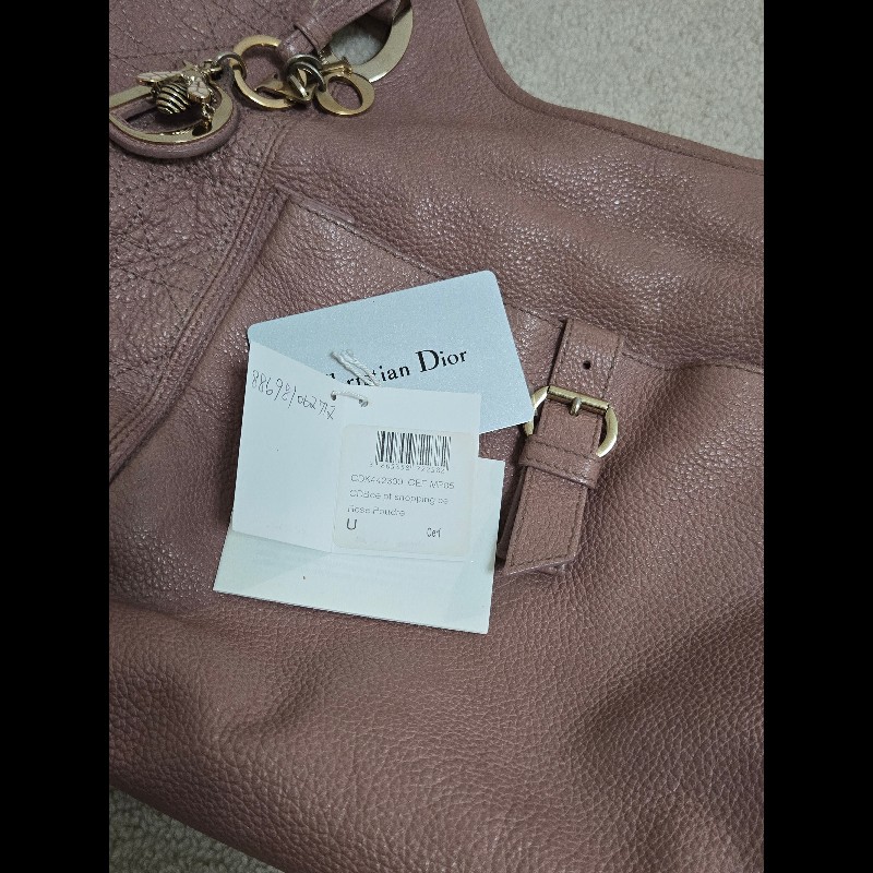 Dior 迪奧 Bee 蜜蜂系列 Hobo 肩背包 氣質玫瑰粉 附原廠標籤-14