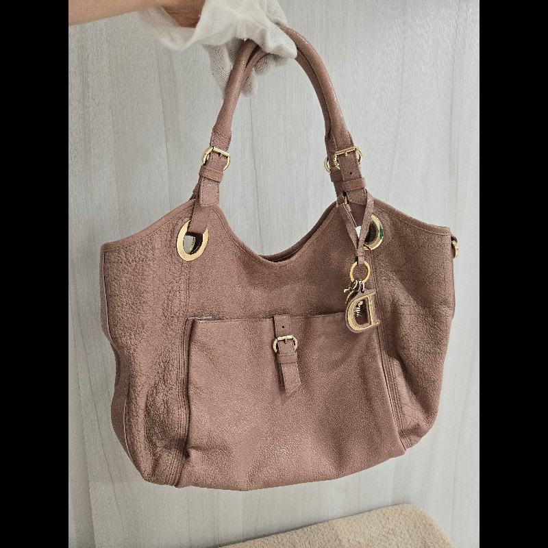 Dior 迪奧 Bee 蜜蜂系列 Hobo 肩背包 氣質玫瑰粉 附原廠標籤-32