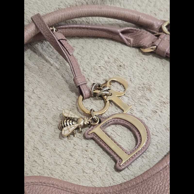 Dior 迪奧 Bee 蜜蜂系列 Hobo 肩背包 氣質玫瑰粉 附原廠標籤-34