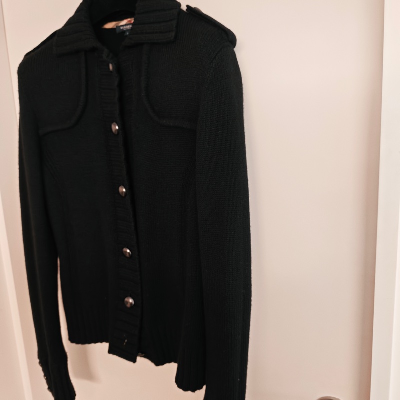 Burberry 黑色羊毛外套-2