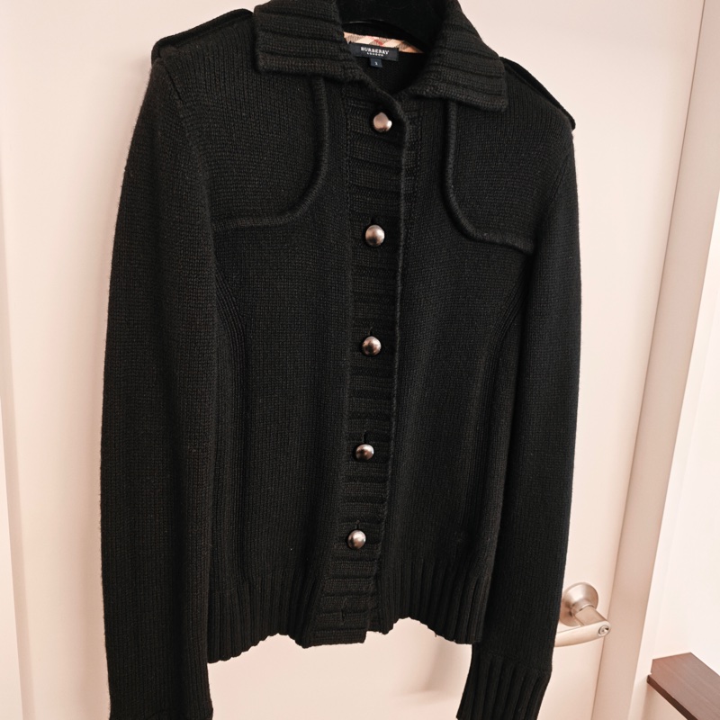 Burberry 黑色羊毛外套-3