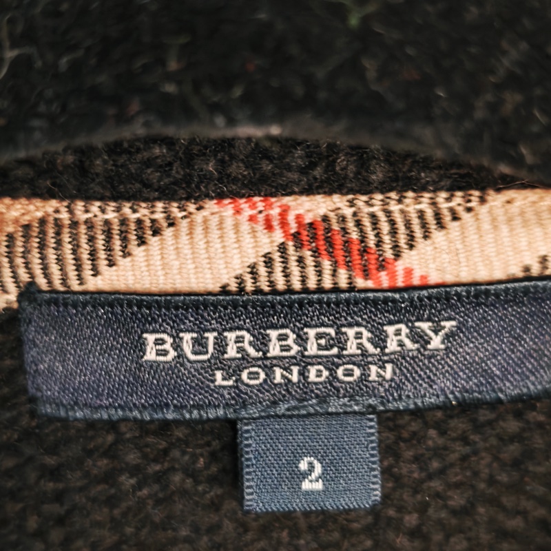 Burberry 黑色羊毛外套-10