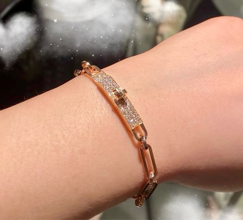 Hermes Kelly chain 半鑽手鏈 XS-3