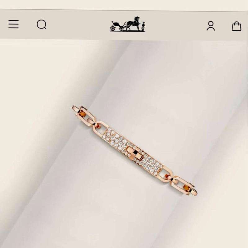 Hermes Kelly chain 半鑽手鏈 XS-4