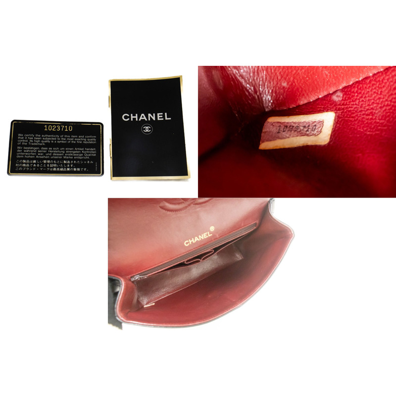 【日本直送】香奈兒經典雙蓋方形鏈條肩背包，黑色羊羔絨-8