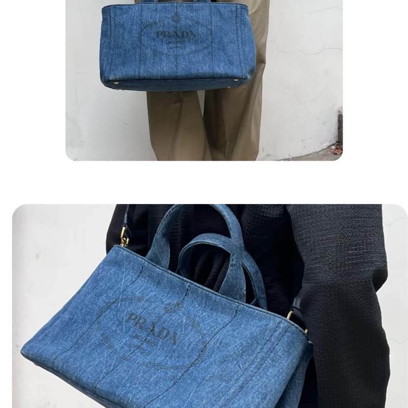 Prada 牛仔沙灘托特包-1