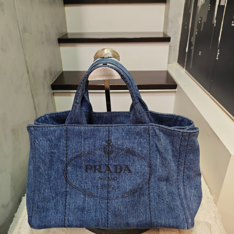 Prada 牛仔沙灘托特包-2