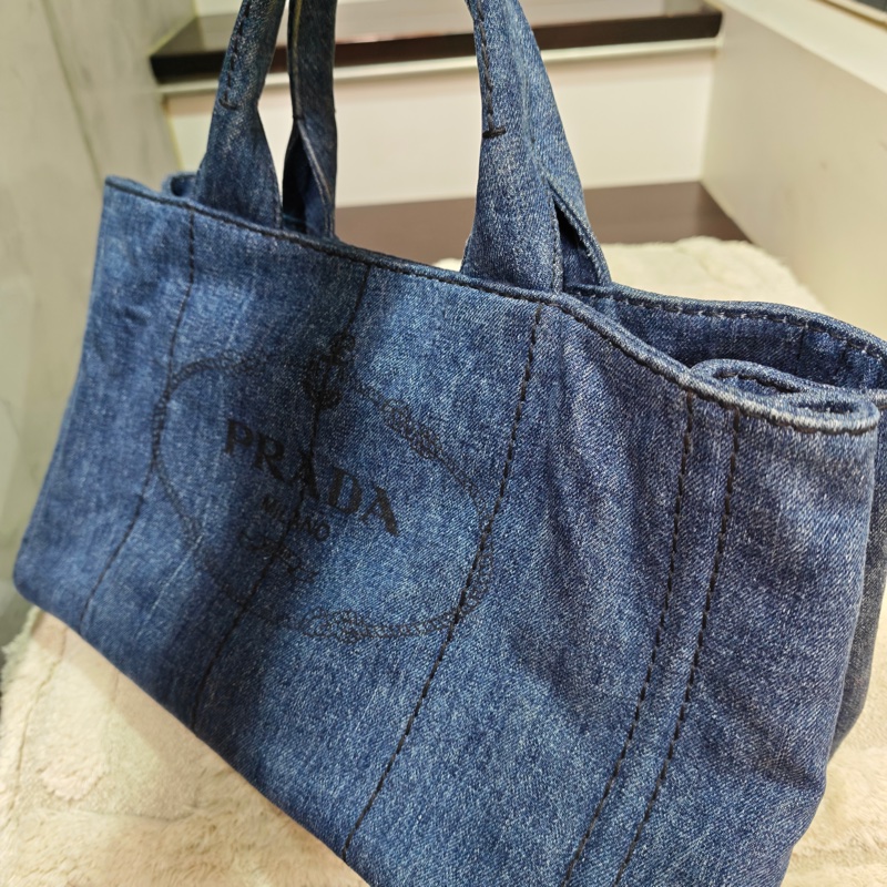 Prada 牛仔沙灘托特包-49