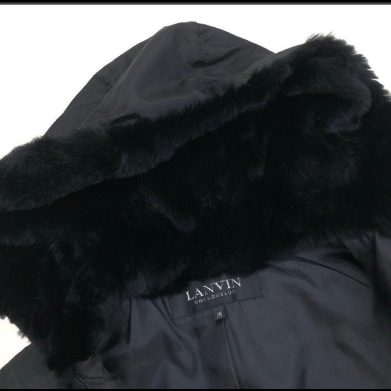 原價8萬6／LANVIN 女神長版風衣／內有90%鵝絨襯裡-6