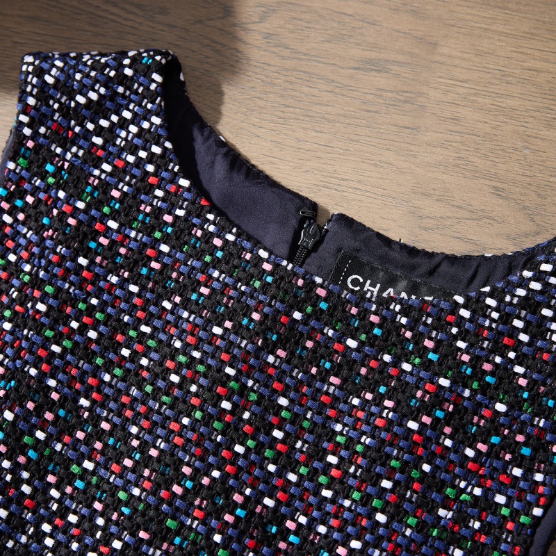 ❤️CHANEL 無袖連衣裙 百褶下擺-1