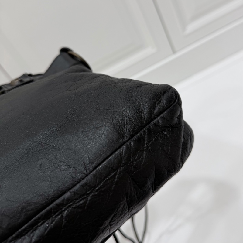 BALENCIAGA 巴黎世家 city first 黑色 機車包 斜背包 側背包 肩背包 手提包-14