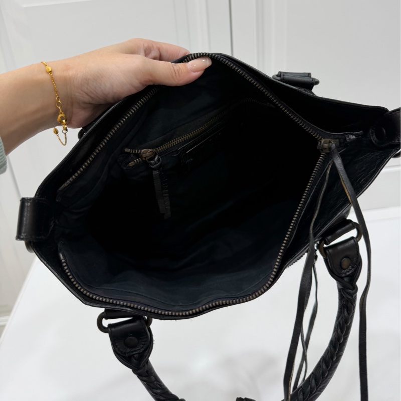 BALENCIAGA 巴黎世家 city first 黑色 機車包 斜背包 側背包 肩背包 手提包-23