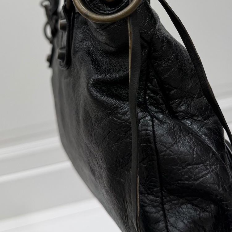 BALENCIAGA 巴黎世家 city first 黑色 機車包 斜背包 側背包 肩背包 手提包-32