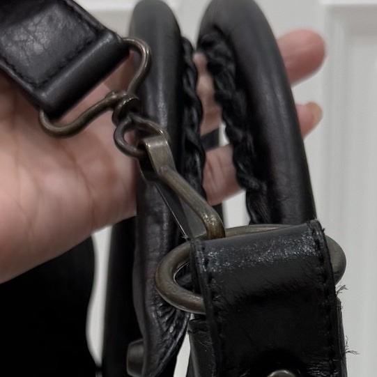 BALENCIAGA 巴黎世家 city first 黑色 機車包 斜背包 側背包 肩背包 手提包-34