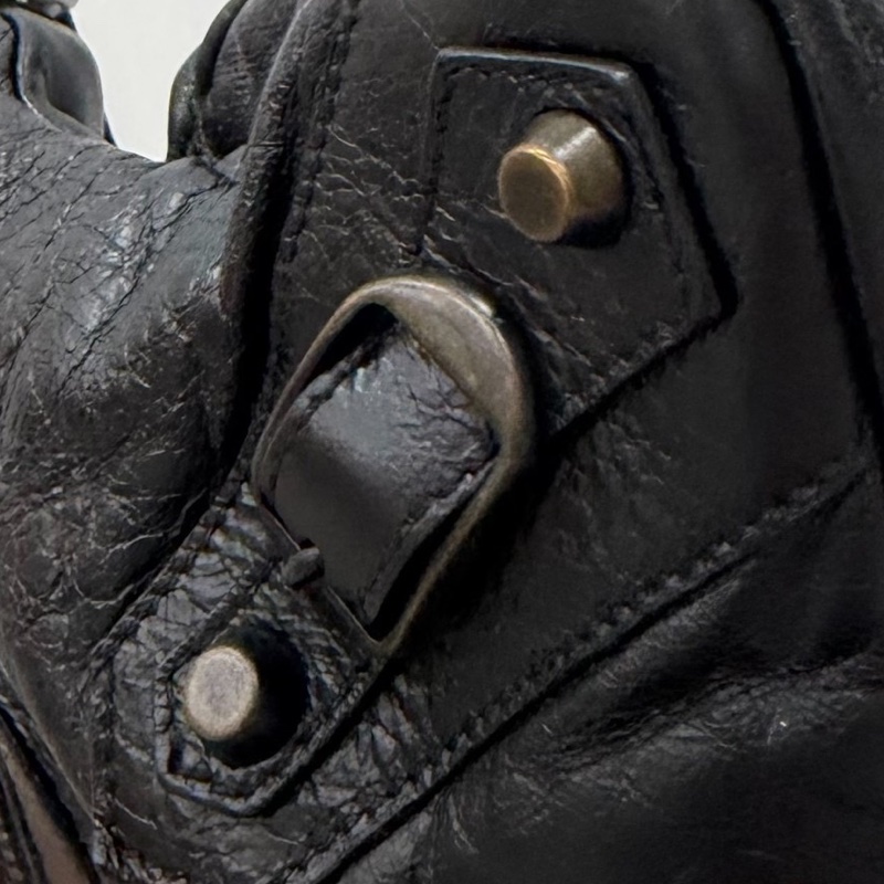 BALENCIAGA 巴黎世家 city first 黑色 機車包 斜背包 側背包 肩背包 手提包-35