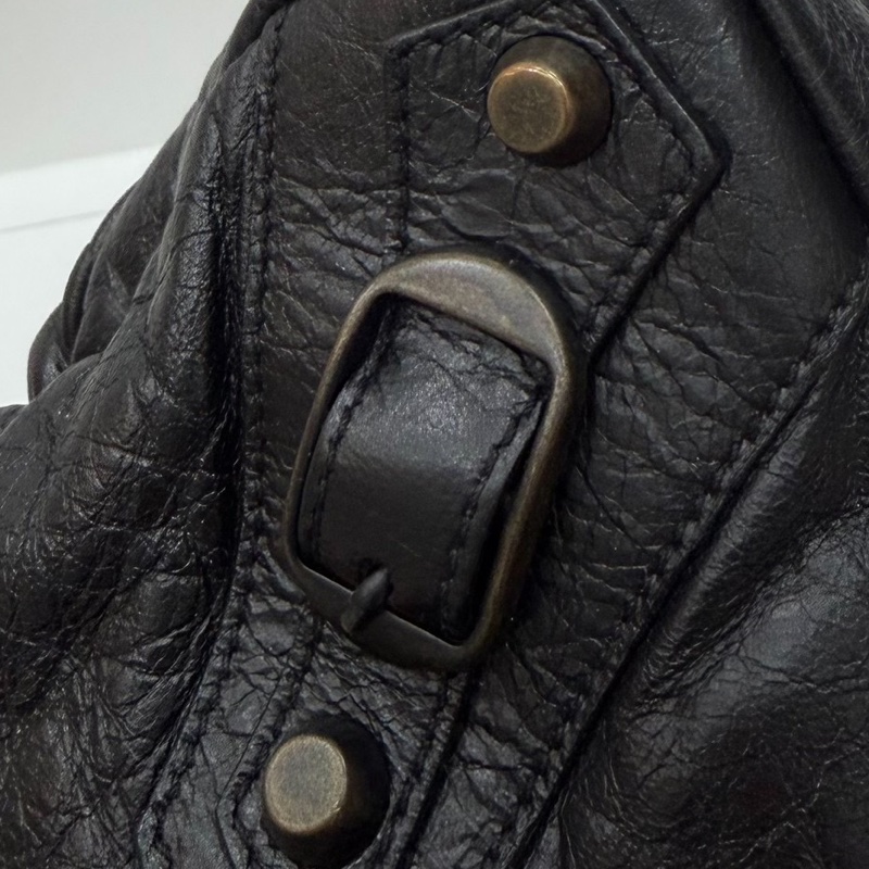 BALENCIAGA 巴黎世家 city first 黑色 機車包 斜背包 側背包 肩背包 手提包-36