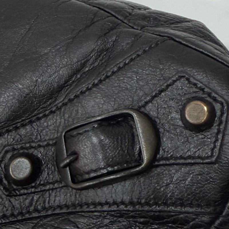 BALENCIAGA 巴黎世家 city first 黑色 機車包 斜背包 側背包 肩背包 手提包-37