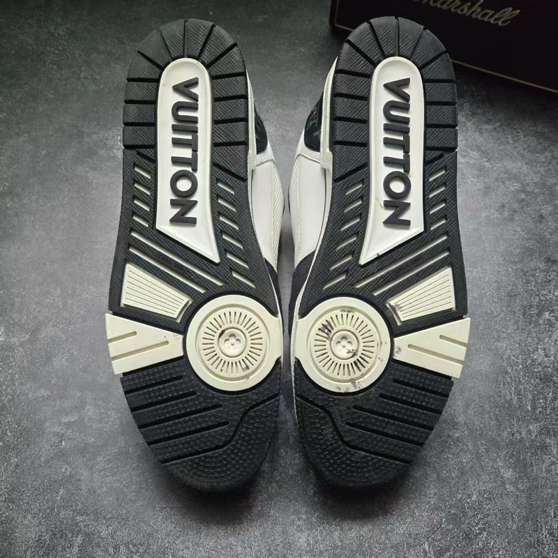 LOUIS VUITTON 路易威登 LV TRAINER 黑白牛仔魔術貼 10碼/44碼-8