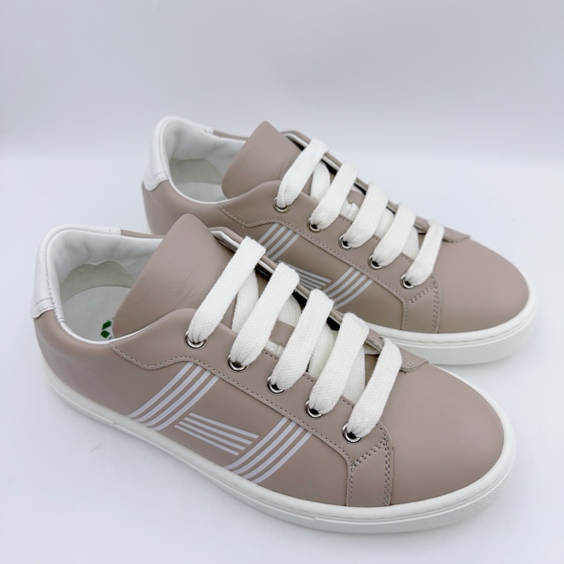 99新/愛馬仕/35碼/淺裸色徽標板鞋/無附件-0