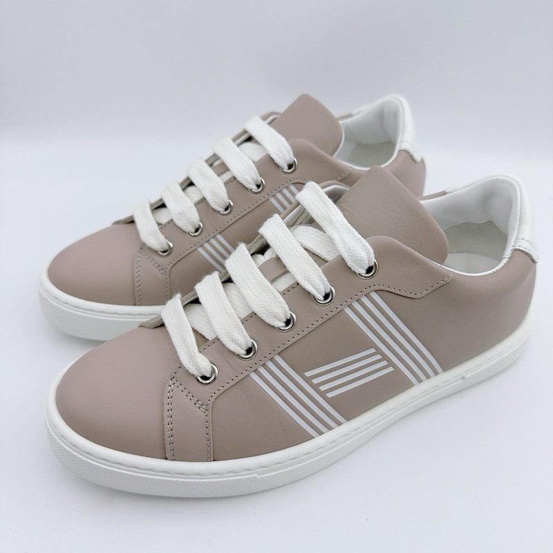 99新/愛馬仕/35碼/淺裸色徽標板鞋/無附件-1