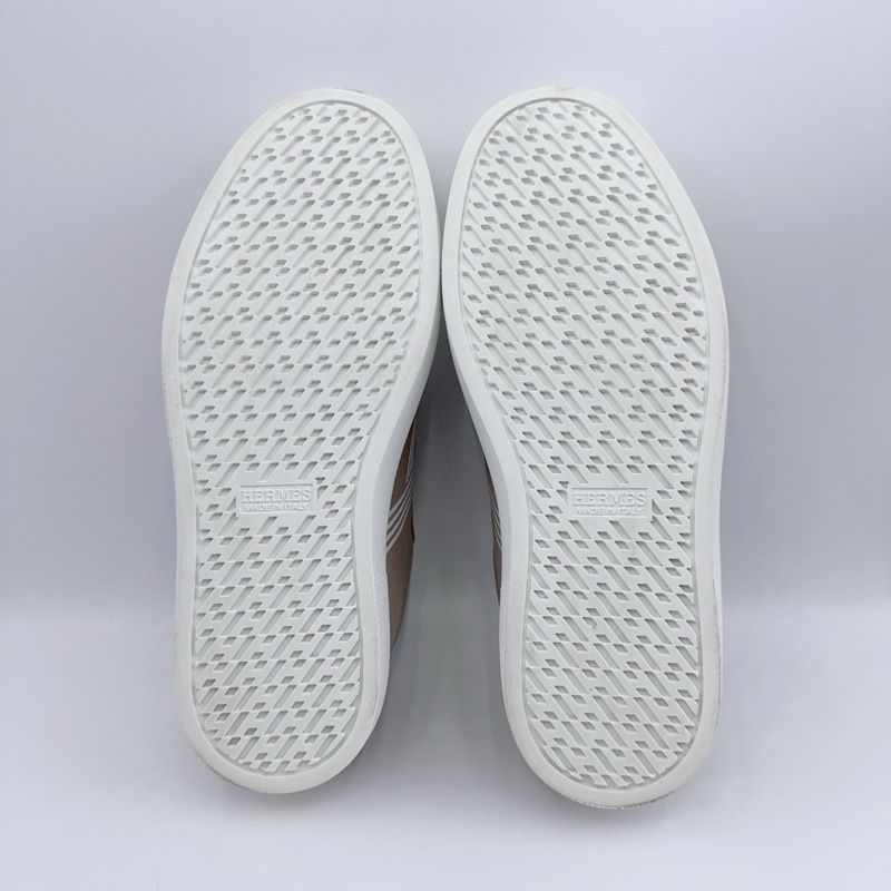 99新/愛馬仕/35碼/淺裸色徽標板鞋/無附件-4