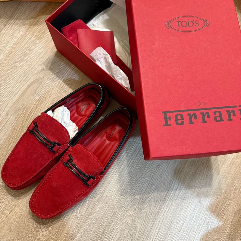 瑞奇二手精品 tods Tod’s Ferrari 樂福鞋 豆豆鞋 近全新 約us8-8.5-0