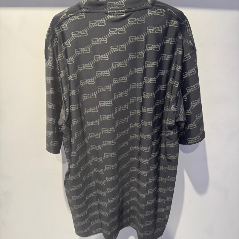 Balenciaga巴黎世家 SS23 圖案滿印套頭短袖 T恤 寬松版型 男款 黑色-5
