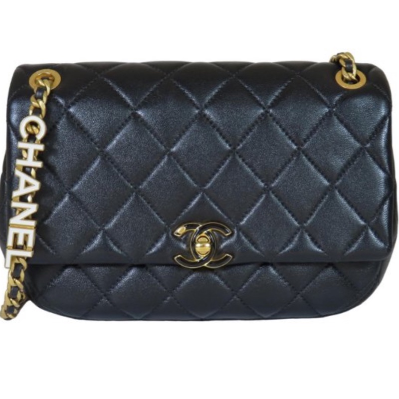 Chanel琺瑯立體logo 兩用包 肩背 斜跨可調節-1