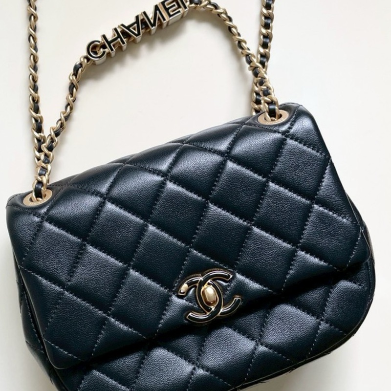 Chanel琺瑯立體logo 兩用包 肩背 斜跨可調節-4