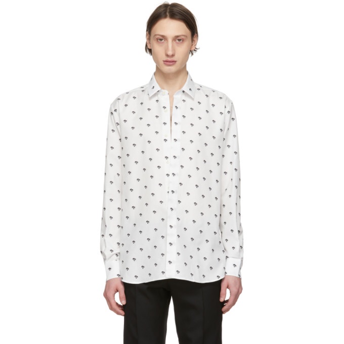 SAINT LAURENT圣罗兰 印花翻领单排扣长袖 衬衫 男款-0