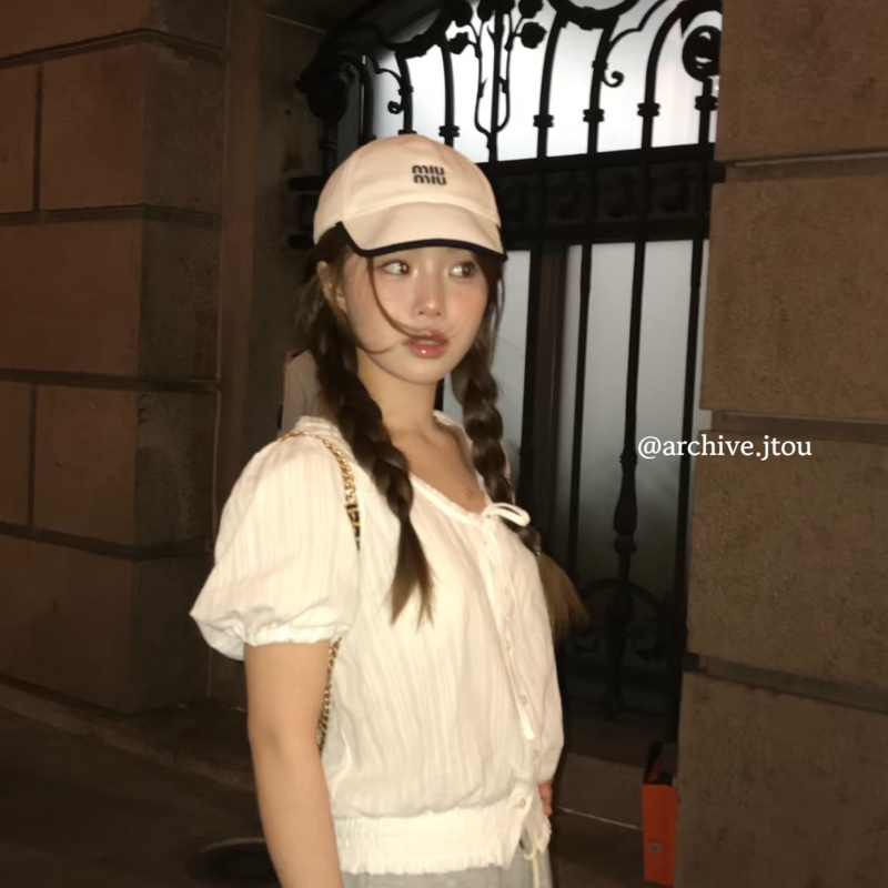 Miumiu 白色棒球帽-1