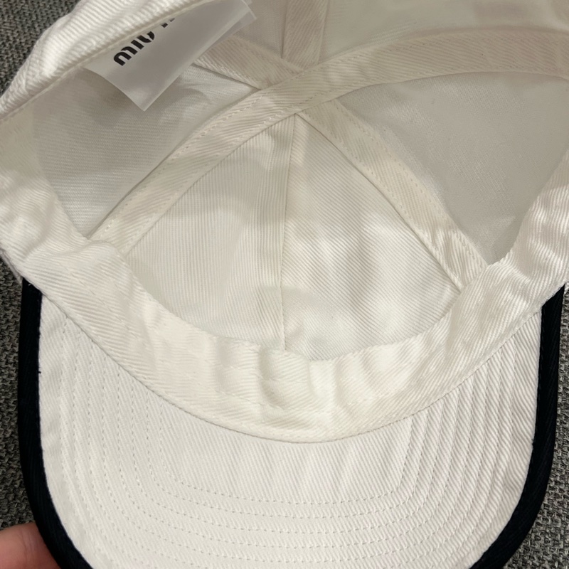 Miumiu 白色棒球帽-6