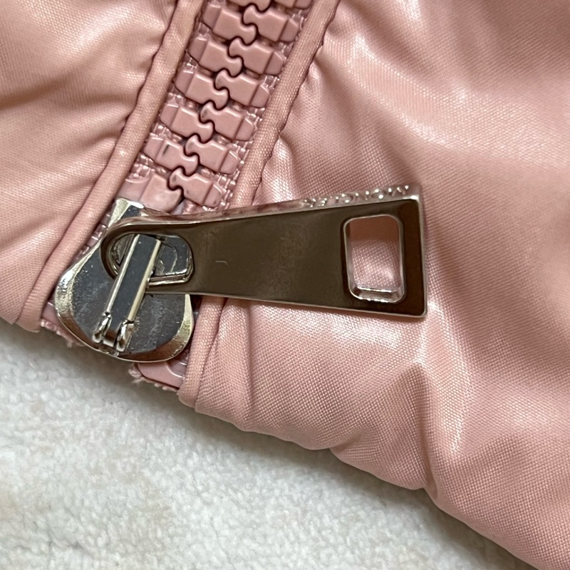 Moncler 粉色拼就杏色羽絨背心外套-1