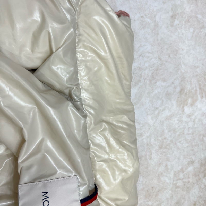 Moncler 粉色拼就杏色羽絨背心外套-11