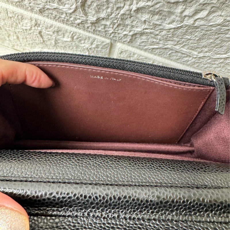 經典香奈兒銀荔枝牛皮woc-22