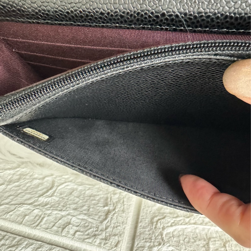 經典香奈兒銀荔枝牛皮woc-24