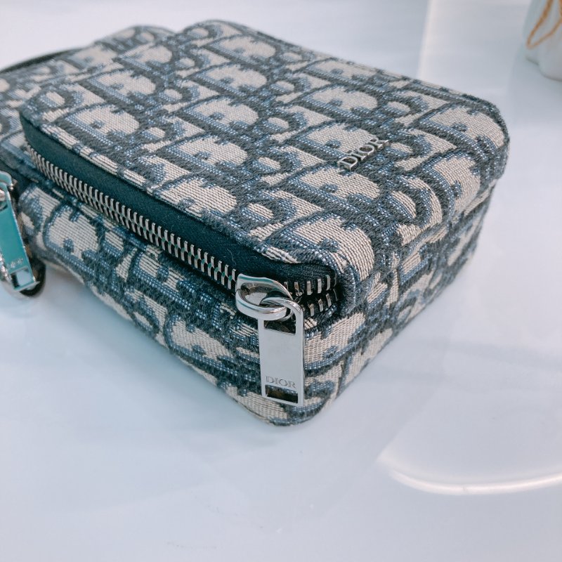 MS0545 Christian Dior 迪奧 老花 電話包 手提斜背迷你包 Micro Rider Pouch Oblique Canvas Navy x PHW-5