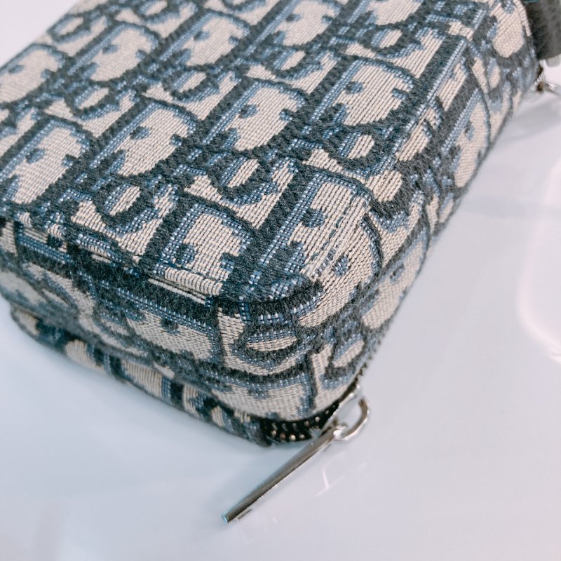 MS0545 Christian Dior 迪奧 老花 電話包 手提斜背迷你包 Micro Rider Pouch Oblique Canvas Navy x PHW-8