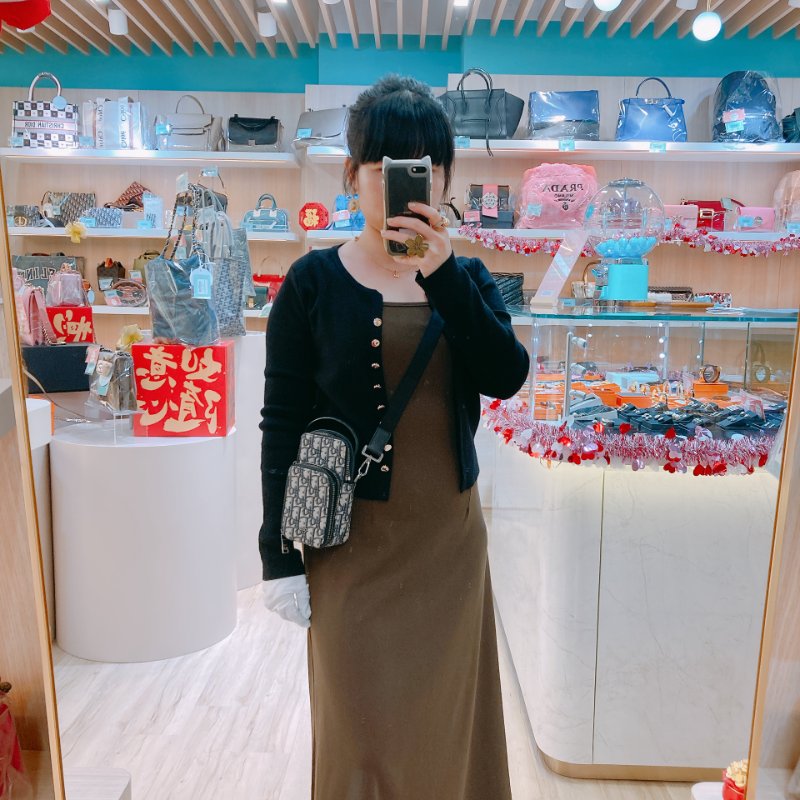 MS0545 Christian Dior 迪奧 老花 電話包 手提斜背迷你包 Micro Rider Pouch Oblique Canvas Navy x PHW-15