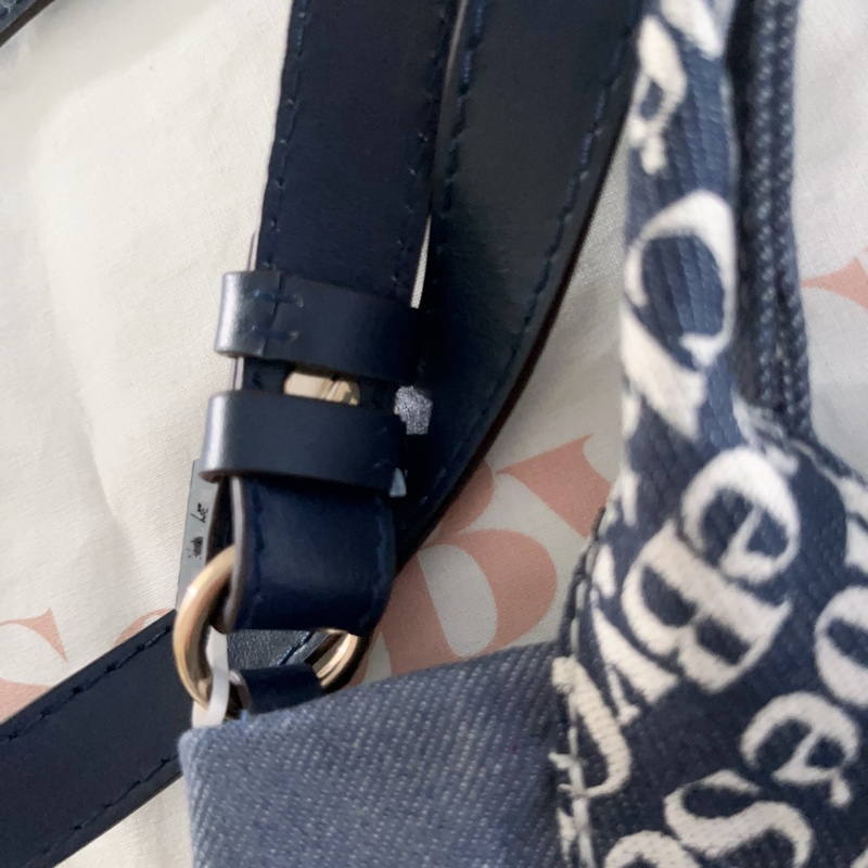 Chloé 棉質手提包扁平皮革肩帶-2