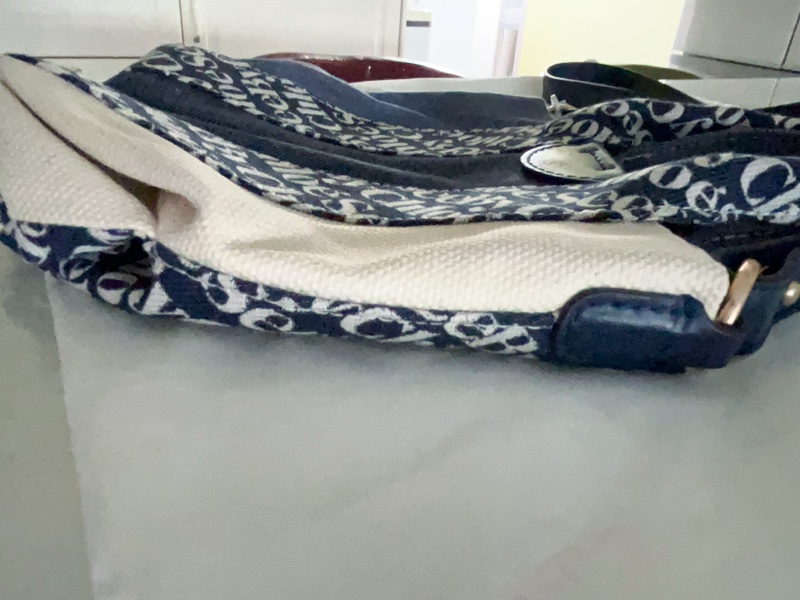 Chloé 棉質手提包扁平皮革肩帶-7