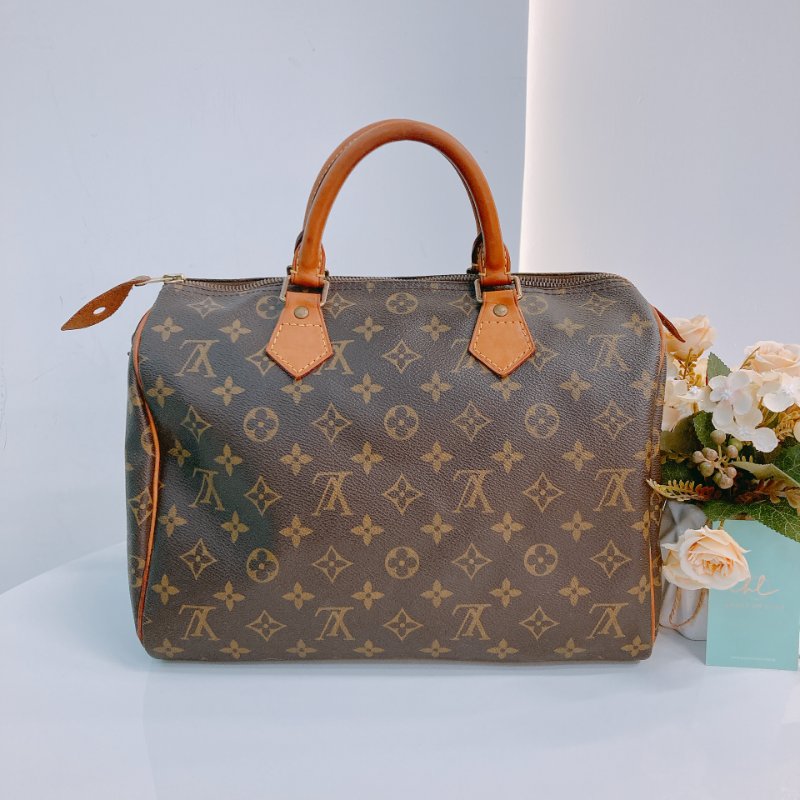 MS0543	Louis Vuitton 路易威登 旅行 機場 經典棕色手提包 Speedy 30 Handbag Canvas Monogram x GHW-1