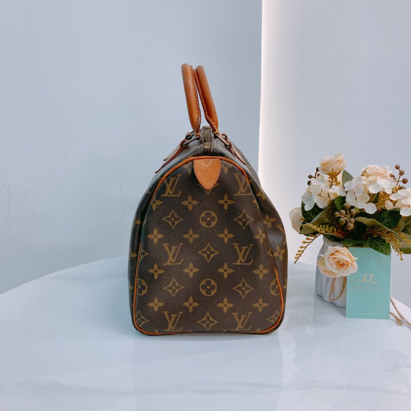 MS0543	Louis Vuitton 路易威登 旅行 機場 經典棕色手提包 Speedy 30 Handbag Canvas Monogram x GHW-3