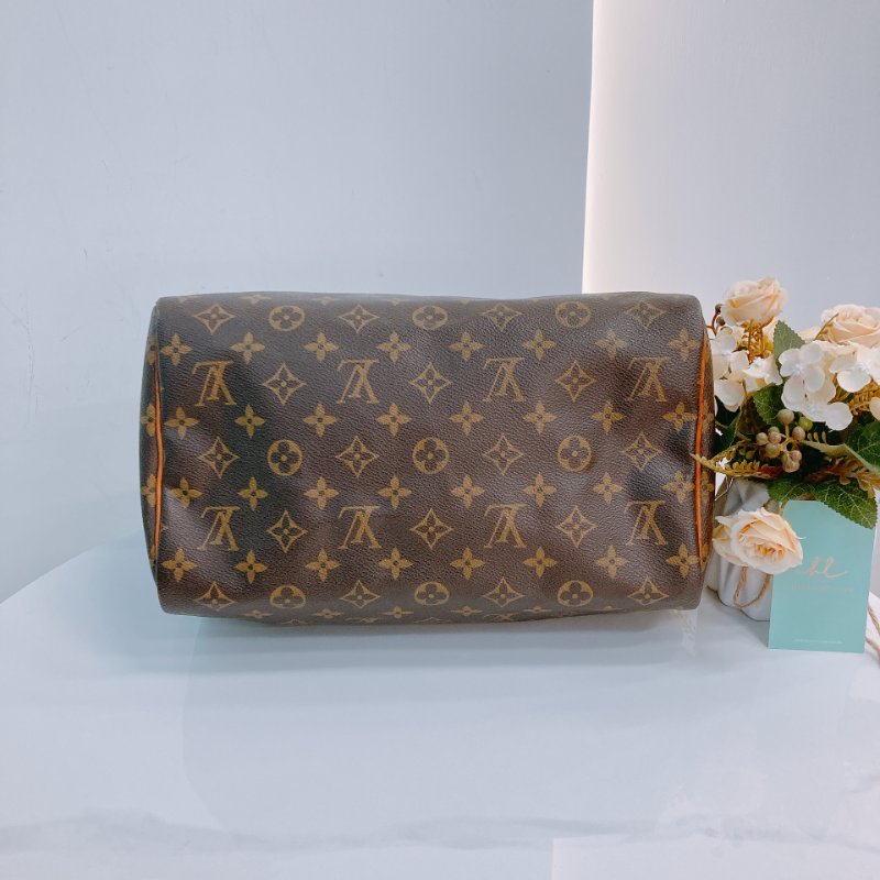 MS0543	Louis Vuitton 路易威登 旅行 機場 經典棕色手提包 Speedy 30 Handbag Canvas Monogram x GHW-4